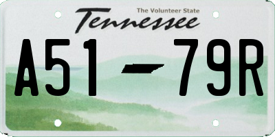 TN license plate A5179R
