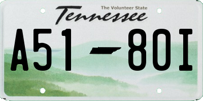 TN license plate A5180I