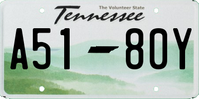 TN license plate A5180Y