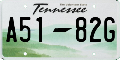 TN license plate A5182G