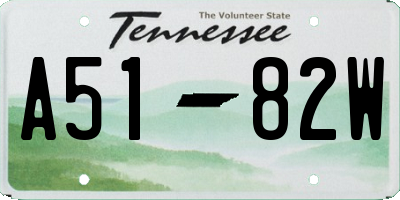 TN license plate A5182W
