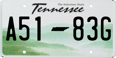 TN license plate A5183G