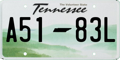 TN license plate A5183L