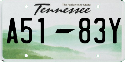 TN license plate A5183Y