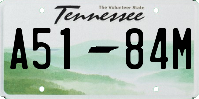 TN license plate A5184M