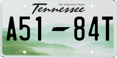 TN license plate A5184T