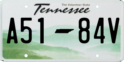 TN license plate A5184V