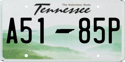 TN license plate A5185P