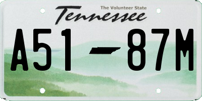 TN license plate A5187M