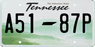 TN license plate A5187P