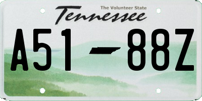 TN license plate A5188Z