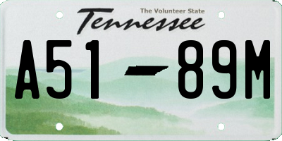 TN license plate A5189M