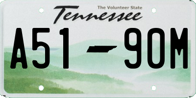 TN license plate A5190M