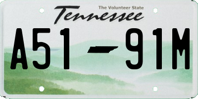 TN license plate A5191M