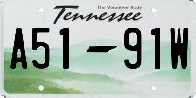 TN license plate A5191W