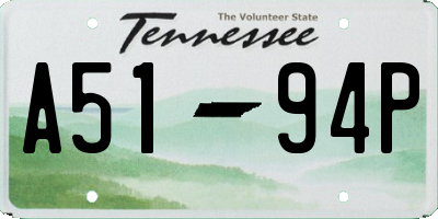 TN license plate A5194P
