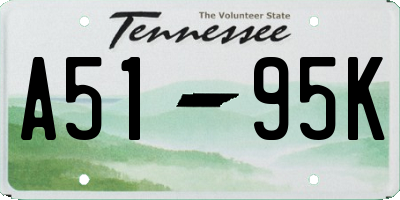 TN license plate A5195K