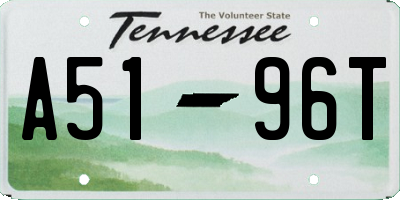 TN license plate A5196T