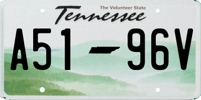 TN license plate A5196V