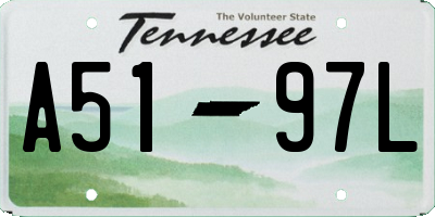 TN license plate A5197L