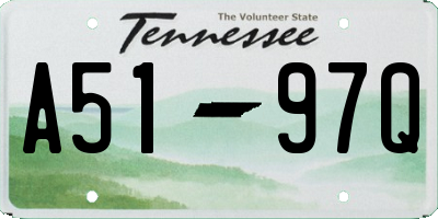 TN license plate A5197Q