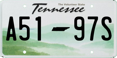 TN license plate A5197S