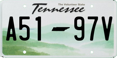 TN license plate A5197V