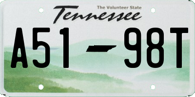 TN license plate A5198T