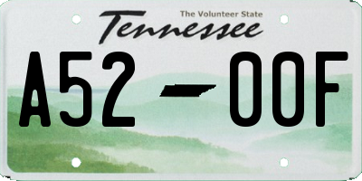 TN license plate A5200F
