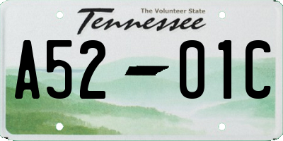 TN license plate A5201C