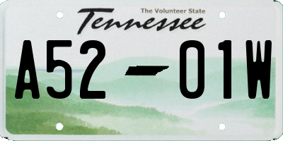 TN license plate A5201W