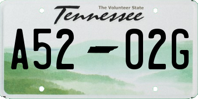 TN license plate A5202G