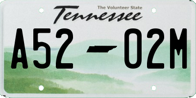 TN license plate A5202M