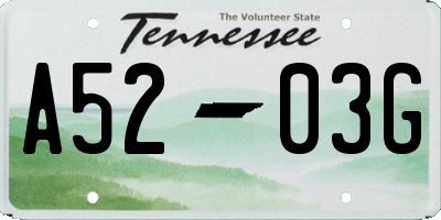 TN license plate A5203G