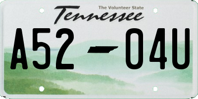 TN license plate A5204U