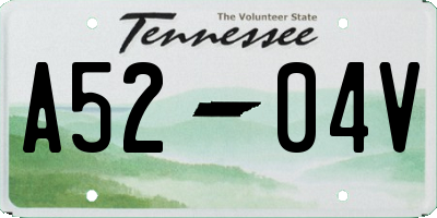 TN license plate A5204V