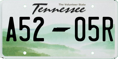 TN license plate A5205R