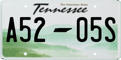 TN license plate A5205S