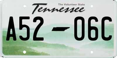 TN license plate A5206C