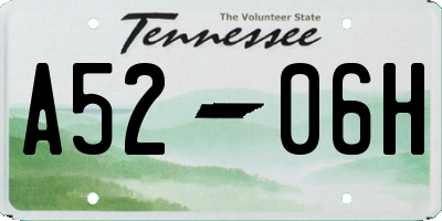 TN license plate A5206H