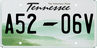 TN license plate A5206V