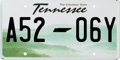TN license plate A5206Y