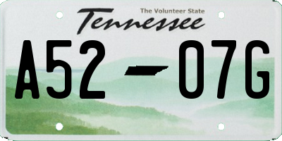 TN license plate A5207G