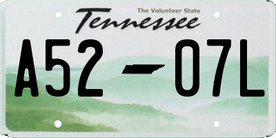 TN license plate A5207L