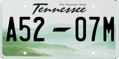 TN license plate A5207M