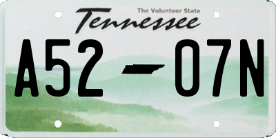 TN license plate A5207N