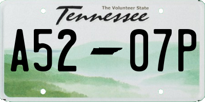 TN license plate A5207P