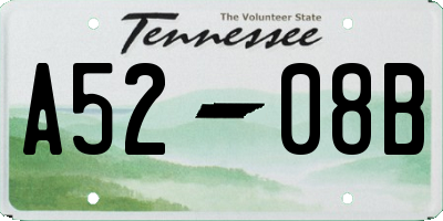 TN license plate A5208B