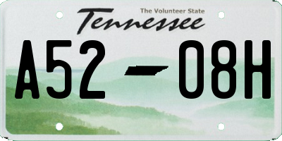 TN license plate A5208H