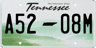 TN license plate A5208M